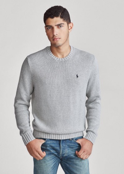 Polo Ralph Lauren Cotton Crewneck Striktrøje Herre Danmark (KZXWV7304)